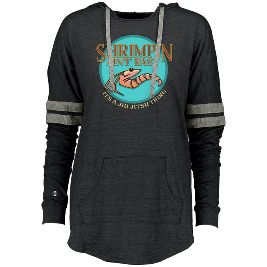 Artichoke Fight Gear Custom Design #3. Shrimpin aint easy. It's a Jiu Jitsu Thing. Ladies Low Key Hoodie