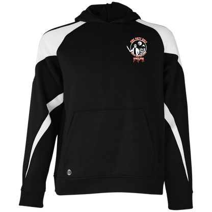 OPG Custom Design #23. Hack N Slice Golf. Freddy and Jason Fan Art. Youth Athletic Colorblock Fleece Hoodie
