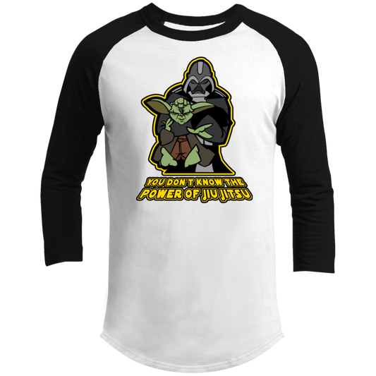 Artichoke Fight Gear Custom Design #20. You Don't Know the Power of Jiu Jitsu. 3/4 Raglan Sleeve Shirt