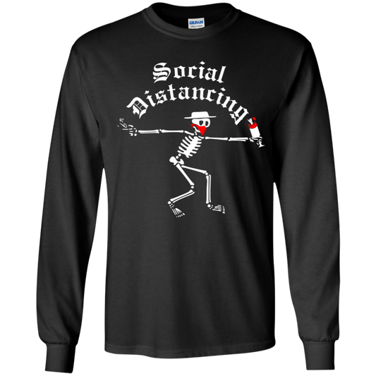 ArtichokeUSA Custom Design. Social Distancing. Social Distortion Parody. Youth LS T-Shirt