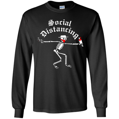 ArtichokeUSA Custom Design. Social Distancing. Social Distortion Parody. Youth LS T-Shirt