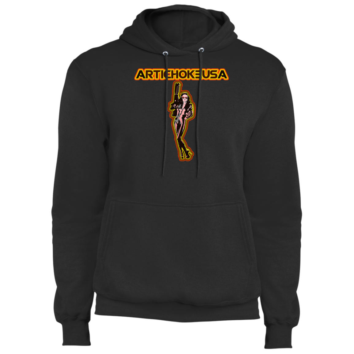 ArtichokeUSA Character and Font design. Let's Create Your Own Team Design Today. Mary Boom Boom. Fleece Pullover Hoodie