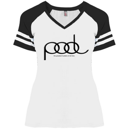 The GHOATS Custom Design. #3 POOL. APA Parody. Ladies' Game V-Neck T-Shirt