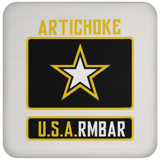 Artichoke Fight Gear Custom Design #8. ArtichokeUSArmbar. US Army Parody. Coaster