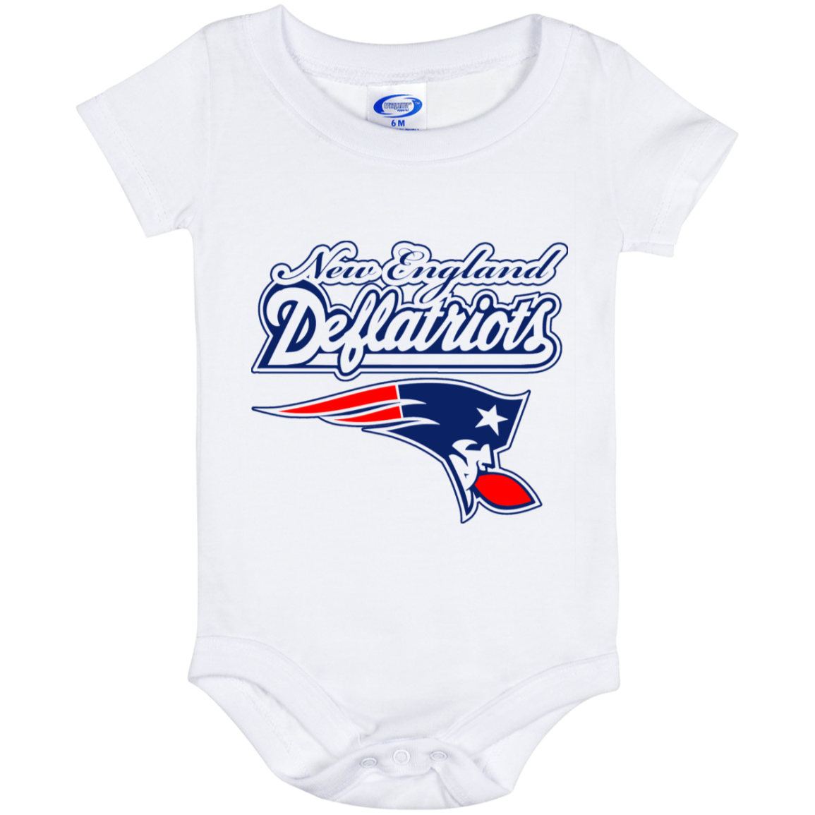 ArtichokeUSA Custom Design. New England Deflatriots. New England Patriots Parody. Baby Onesie 6 Month