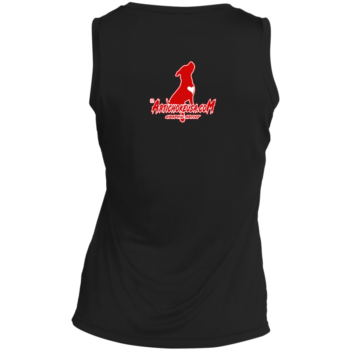 ArtichokeUSA Custom Design. Pitbull Love. Ladies' Sleeveless V-Neck