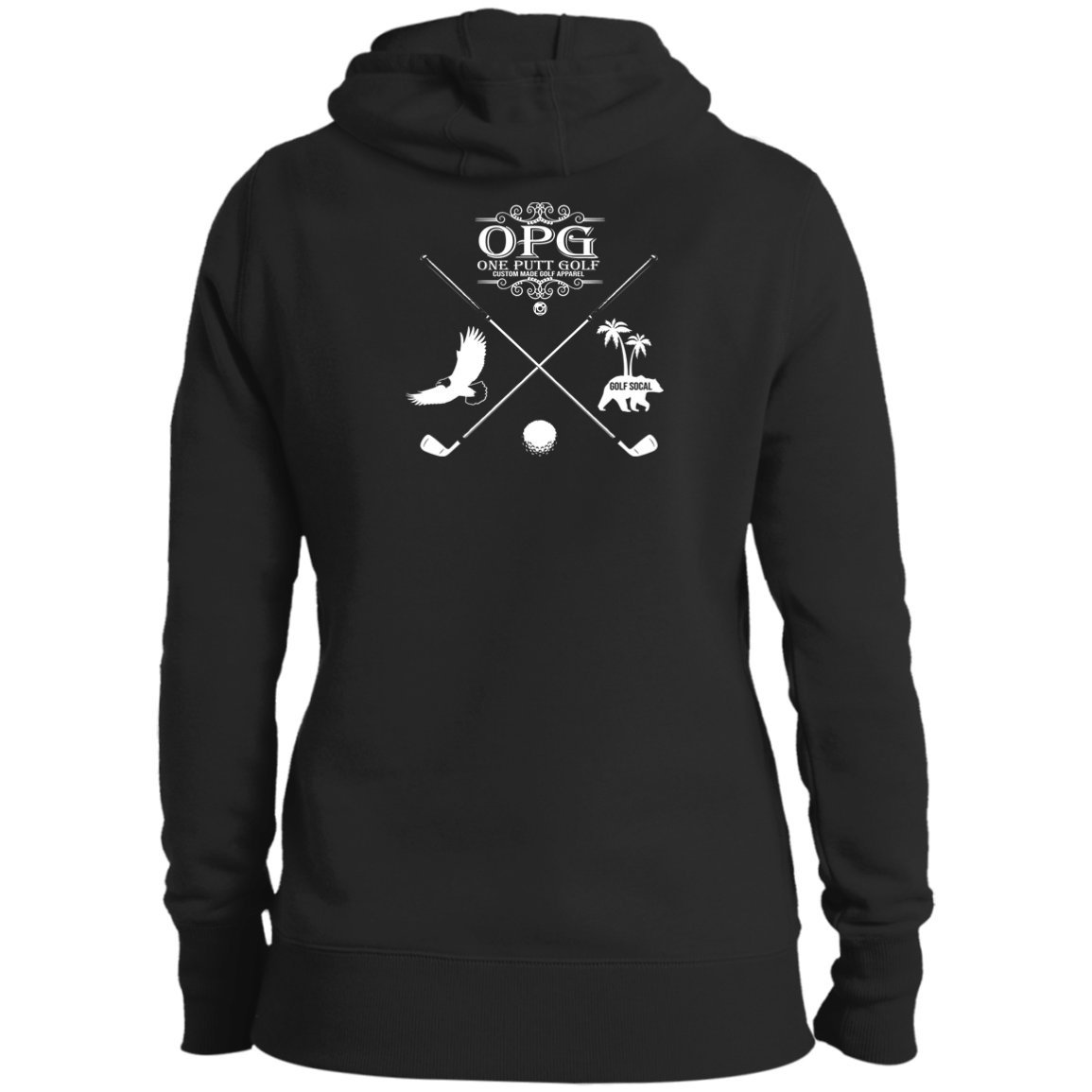 OPG Custom Design #16. Golf America. Female Skull Design. Golf. Ladies' Pullover Hoodie