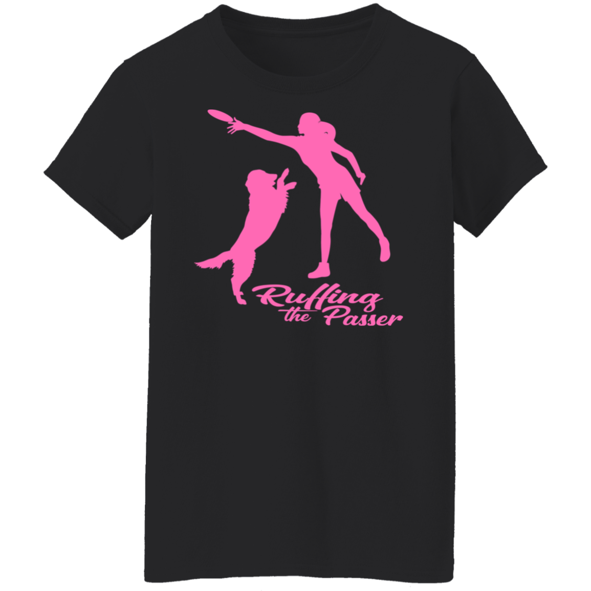 ArtichokeUSA Custom Design. Ruffing the Passer. Labrador Edition. Female Version. Ladies' 5.3 oz. T-Shirt