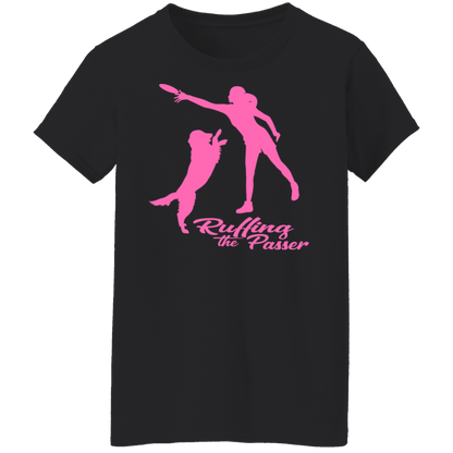 ArtichokeUSA Custom Design. Ruffing the Passer. Labrador Edition. Female Version. Ladies' 5.3 oz. T-Shirt