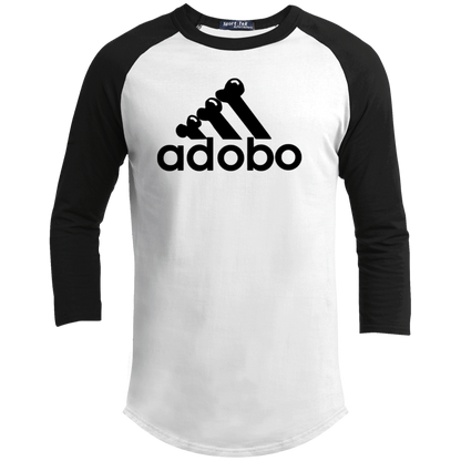 ArtichokeUSA Custom Design. Adobo. Adidas Parody. Youth 3/4 Raglan Sleeve Shirt
