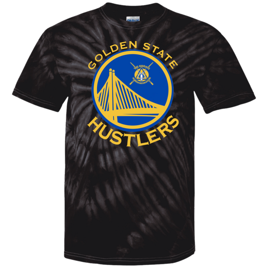 The GHOATS Custom Design. #12 GOLDEN STATE HUSTLERS.	Youth Tie Dye T-Shirt