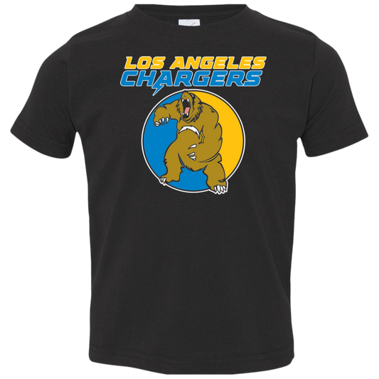 ArtichokeUSA Custom Design. Los Angeles Chargers Fan Art. Toddler Jersey T-Shirt