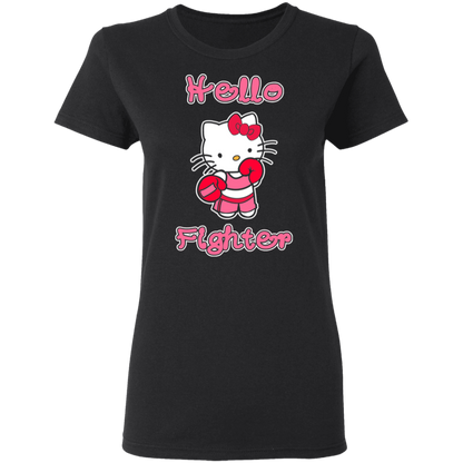 Artichoke Fight Gear Custom Design #13. Hello Fighter. Hello Kitty Parody Fan Art. MMA. Ladies' 100% preshrunk cotton