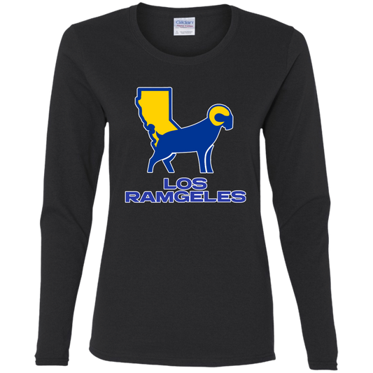 ArtichokeUSA Custom Design. Los Ramgeles. Fan Art. Ladies' Cotton LS T-Shirt