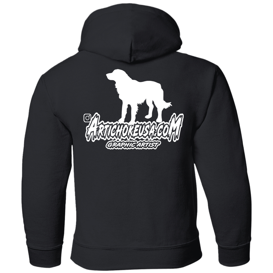 ArtichokeUSA Custom Design. Ruffing the Passer. Golden Lab Edition. Youth Pullover Hoodie