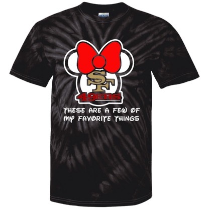ArtichokeUSA Custom Design #51. These are a few of my favorite things. SF 49ers/Hello Kitty/Mickey Mouse Fan Art. Tie Dye 100% Cotton T-Shirt