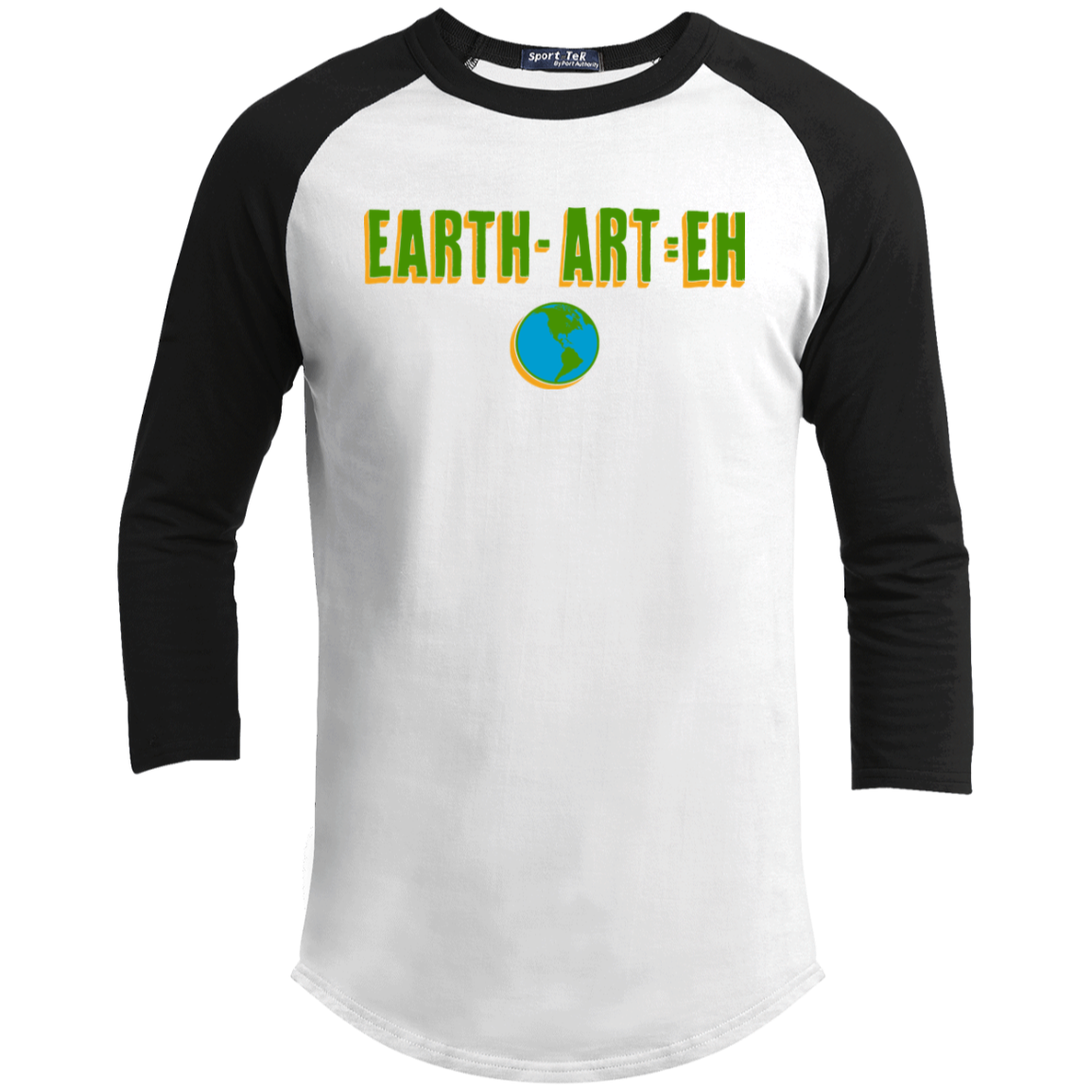 ArtichokeUSA Custom Design. EARTH-ART=EH. Youth 3/4 Raglan Sleeve Shirt