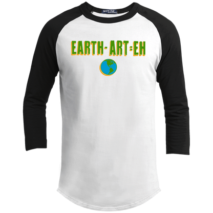 ArtichokeUSA Custom Design. EARTH-ART=EH. Youth 3/4 Raglan Sleeve Shirt