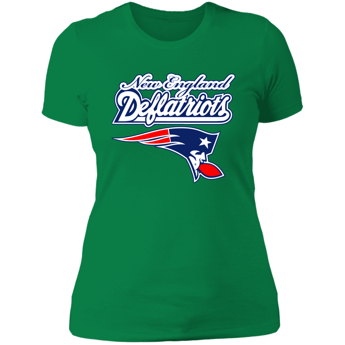 ArtichokeUSA Custom Design. New England Deflatriots. New England Patriots Parody. Ladies' Boyfriend T-Shirt