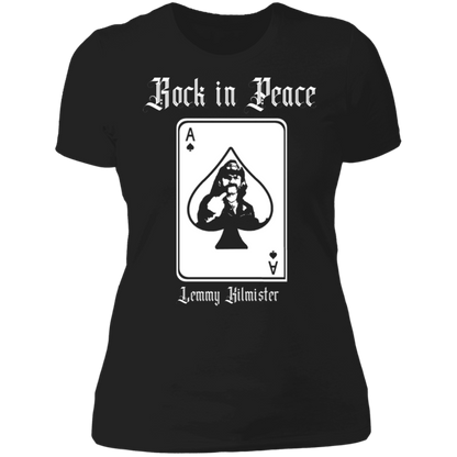 ArtichokeUSA Custom Design. Lemmy Kilmister "Ace of Spades" Tribute Fan Art Version 2 of 2. Ladies' Boyfriend T-Shirt