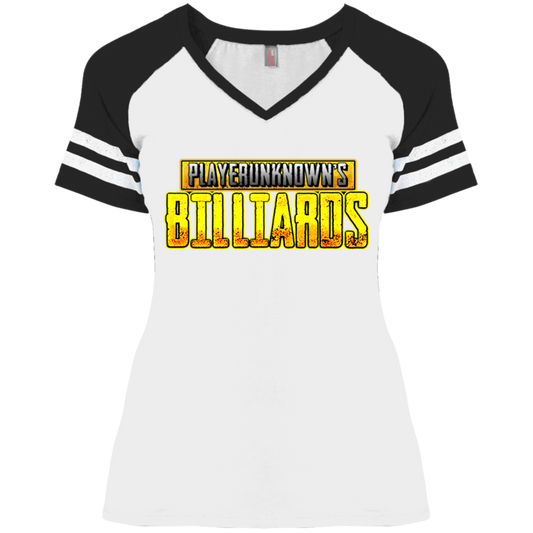 The GHOATS Custom Design. #27 PlayerUnknown's Billiards. PUBG Parody. Ladies' Game V-Neck T-Shirt