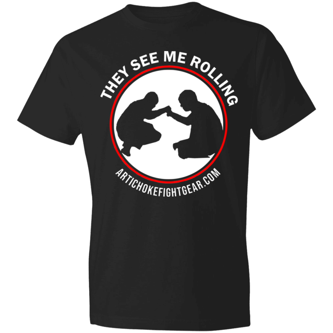 Artichoke Fight Gear Custom Design #16. They See Me Rolling. Pre-Shrunk 100% Combed Ringspun Cotton T-Shirt