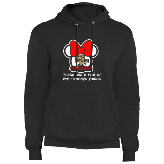 ArtichokeUSA Custom Design #51. These are a few of my favorite things. SF 49ers/Hello Kitty/Mickey Mouse Fan Art. Fleece Pullover Hoodie
