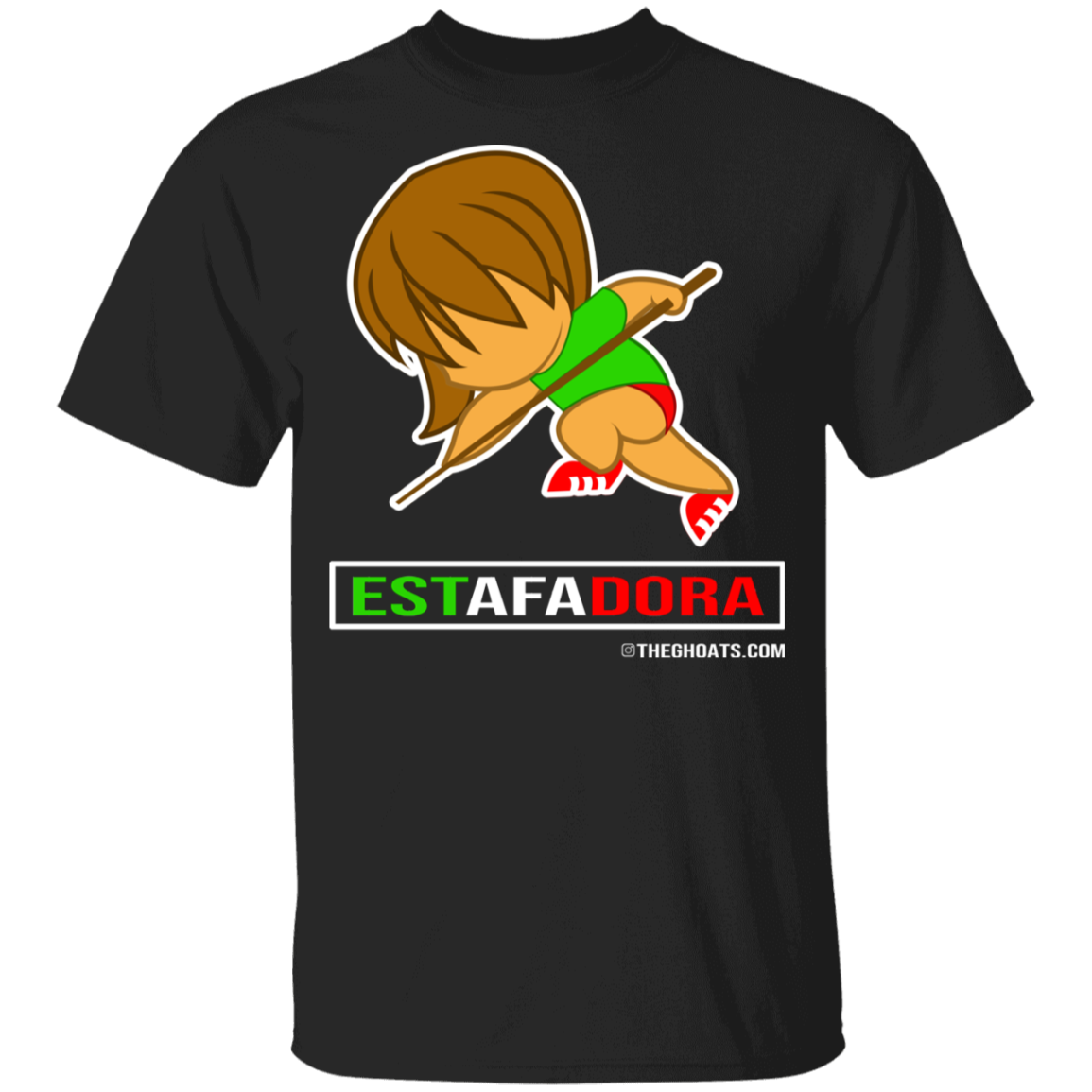 The GHOATS Custom Design. #30 Estafadora. (Spanish translation for Female Hustler). Youth Basic 100% Cotton T-Shirt