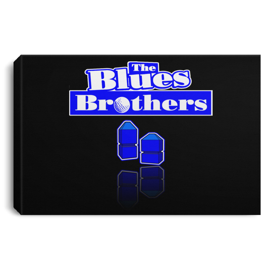 OPG Custom Design #3. Blue Tees Blues Brothers Fan Art. Landscape Canvas .75in Frame