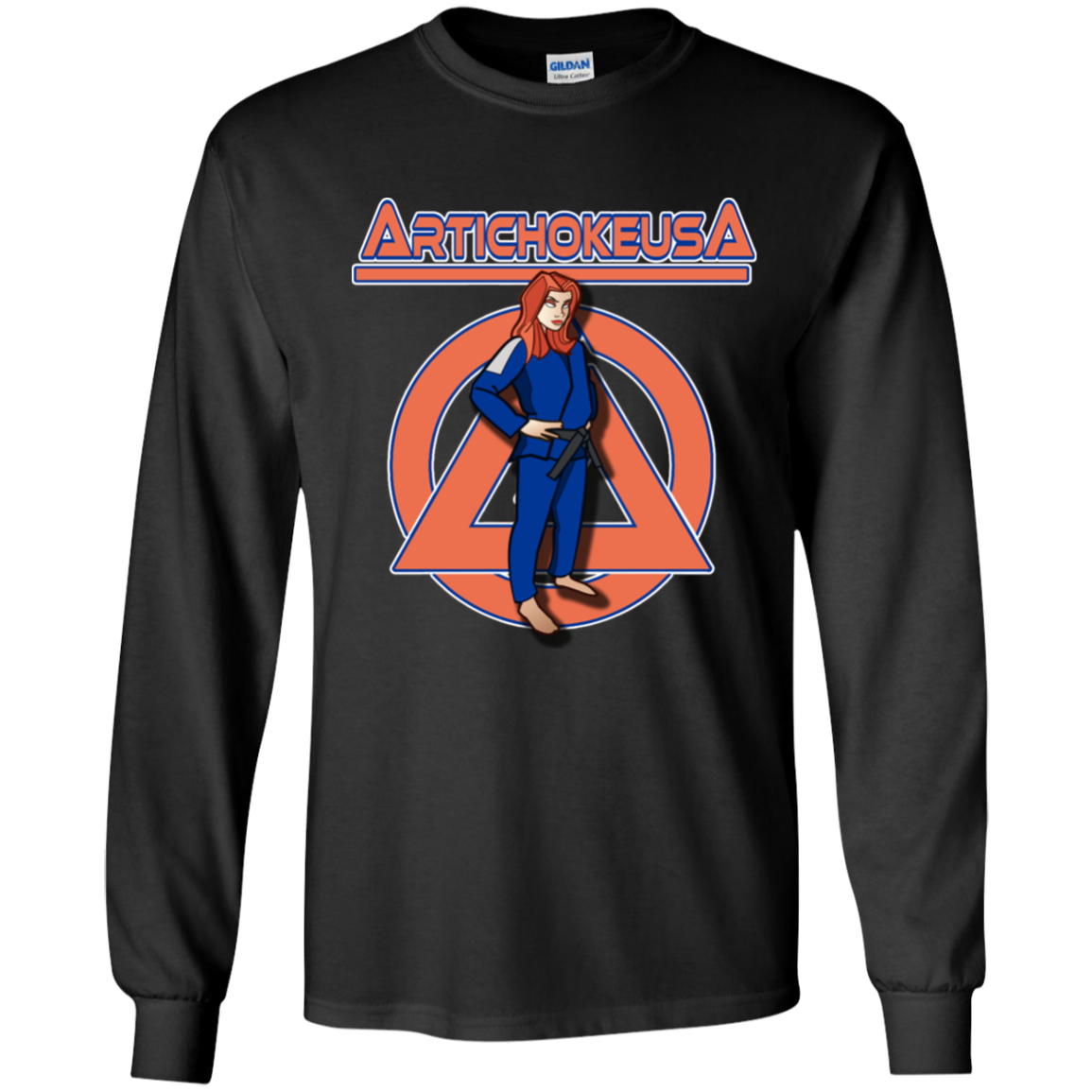 ArtichokeUSA Character and Font design. Let's Create Your Own Team Design Today. Amber. Youth LS T-Shirt