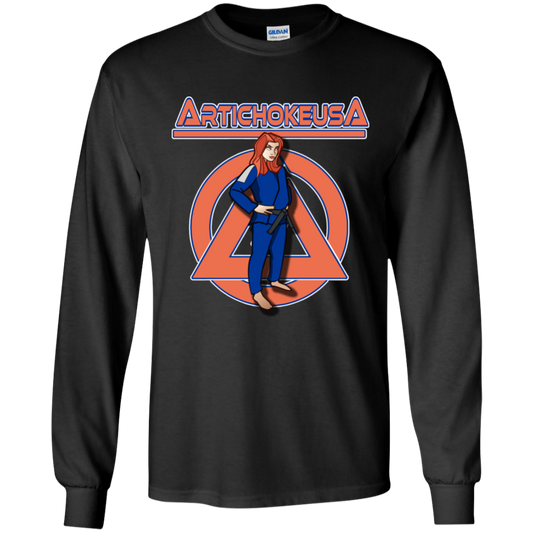 ArtichokeUSA Character and Font design. Let's Create Your Own Team Design Today. Amber. Youth LS T-Shirt