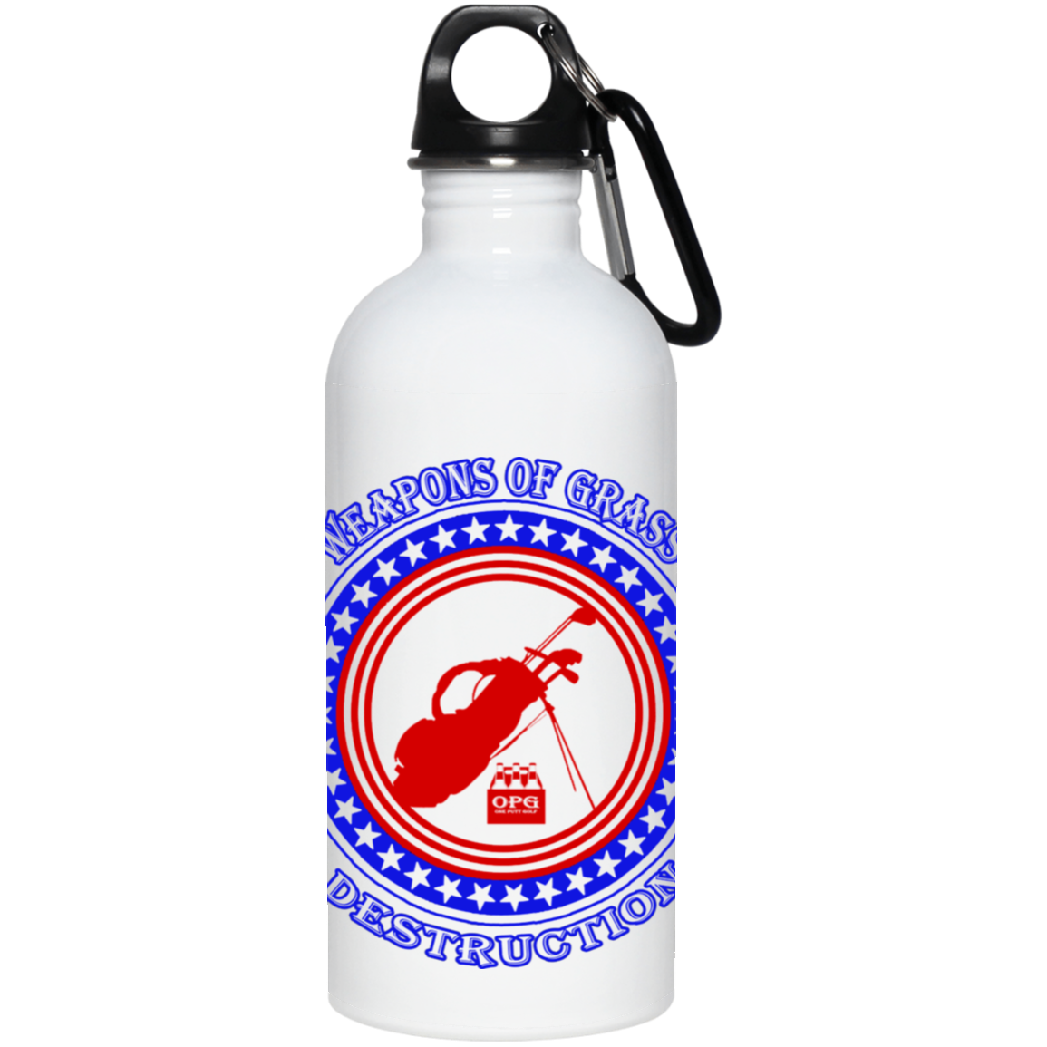 OPG Custom Design #18. Weapons of Grass Destruction. 20 oz. Stainless Steel Water Bottle