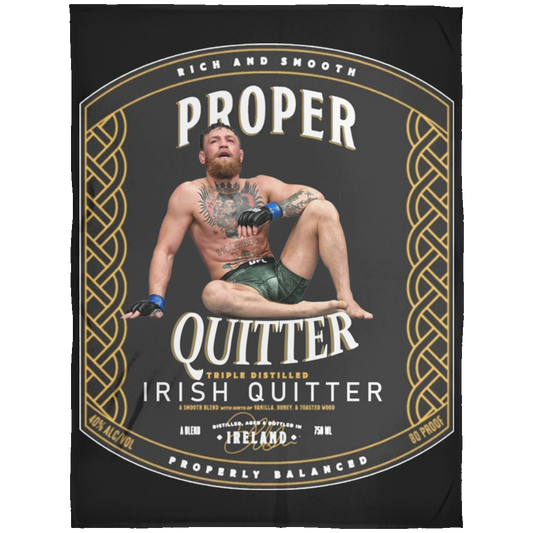 Artichoke Fight Gear Custom Design #15. Proper Quitter. Fleece Blanket 60x80