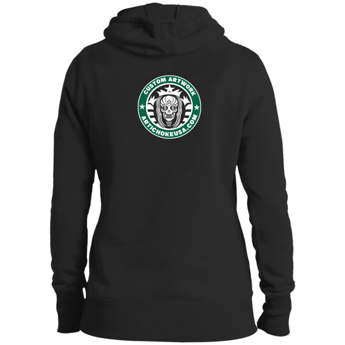 ArtichokeUSA Custom Design. Money Can't Buy Happiness But It Can Buy You Coffee. Ladies' Pullover Hooded Sweatshirt