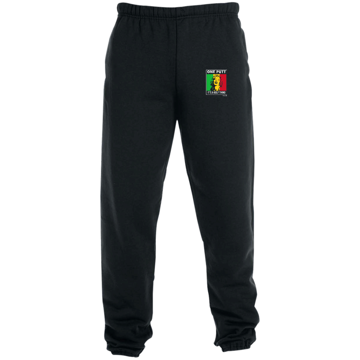 OPG Custom Design #22. One Putt / One Love Parody with Fan Art. Female Edition. Sweatpants with Pockets