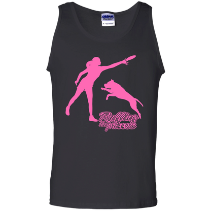 ArtichokeUSA Custom Design. Ruffing the Passer. Pitbull Edition. Female Version. 100% Cotton Tank Top