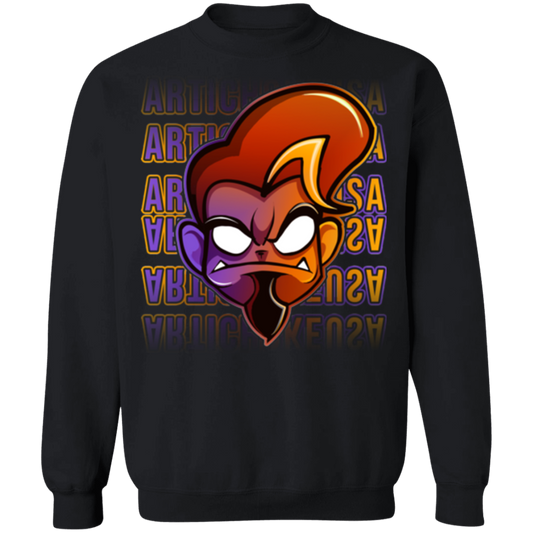 ArtichokeUSA Character and Font design.  Let's Create Your Own Team Design Today. Arthur. Crewneck Pullover Sweatshirt