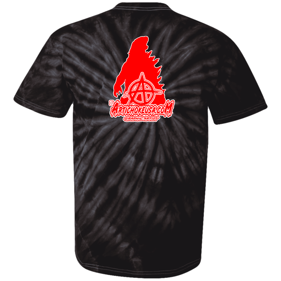 ArtichokeUSA Custom Design. Godzilla. Long Live the King. (1954 to 2019. 65 Years! Fan Art. 100% Cotton Tie Dye T-Shirt