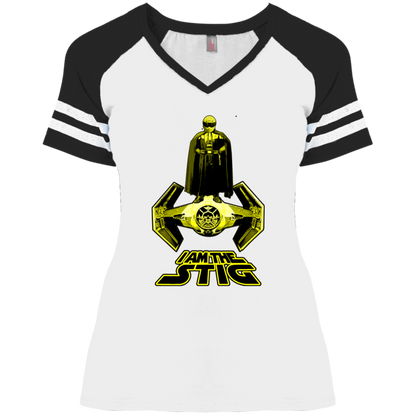 ArtichokeUSA Custom Design. I am the Stig. Vader/ The Stig Fan Art. Ladies' Game V-Neck T-Shirt