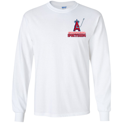 ArtichokeUSA Custom Design. Anglers. Southern California Sports Fishing. Los Angeles Angels Parody. Youth LS T-Shirt