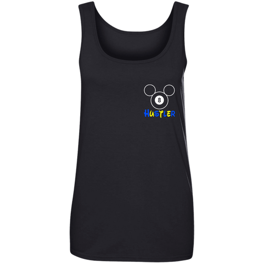 The GHOATS Custom Design #20. Look at the back. Hustle Mouse. Mickey Mouse Fan Art. Ladies' 100% Ringspun Cotton Tank Top