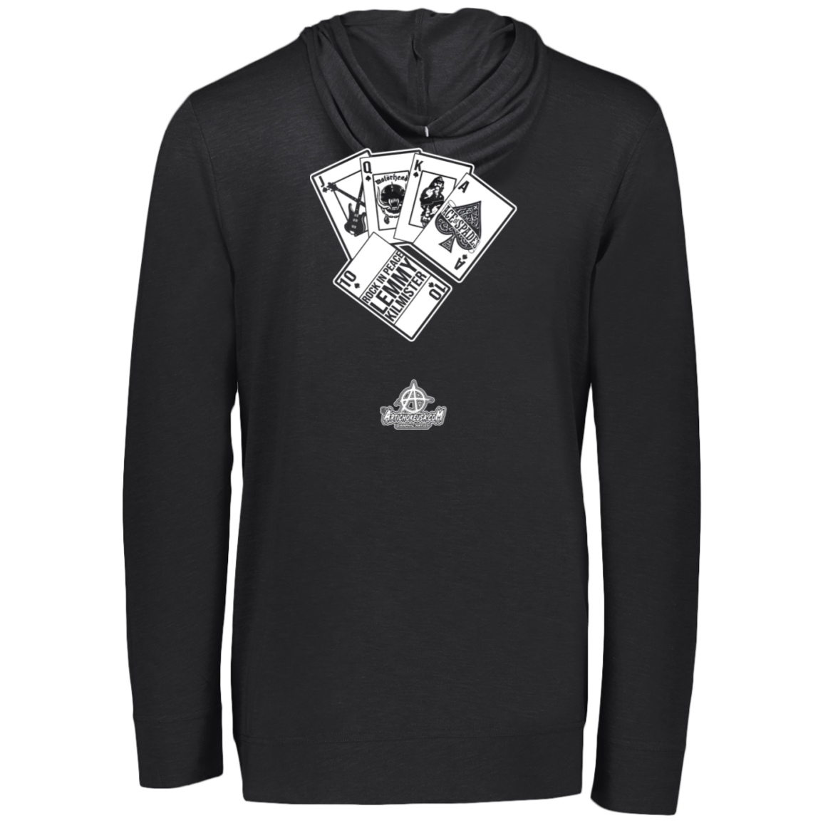 ArtichokeUSA Custom Design. Lemmy Kilmister "Ace of Spades" Tribute Fan Art Version 2 of 2. Eco Triblend T-Shirt Hoodie