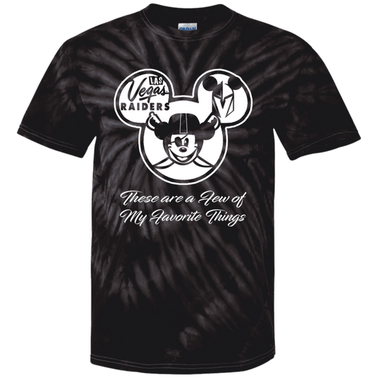 ArtichokeUSA Custom Design. Las Vegas Raiders & Mickey Mouse Mash Up. Fan Art. Parody. Youth Tie Dye T-Shirt