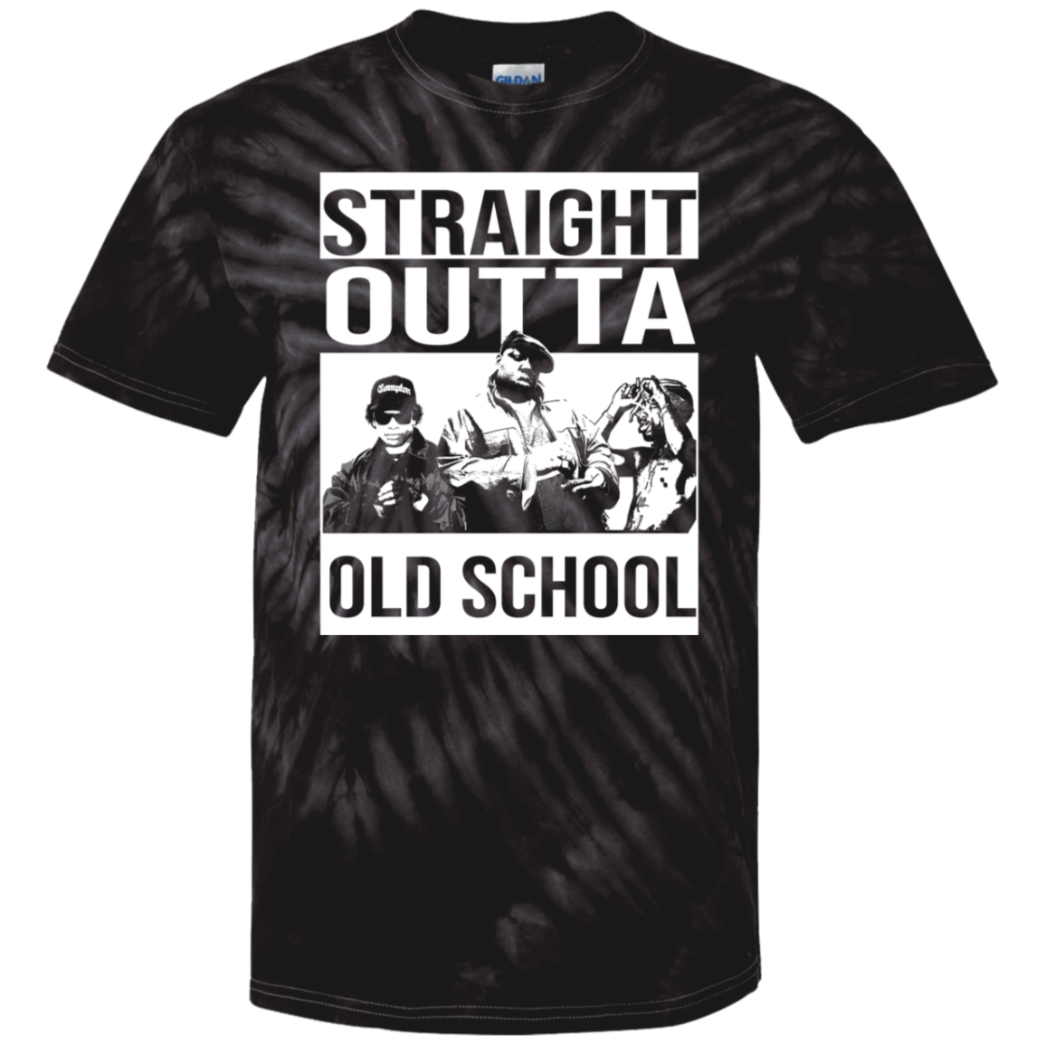 ArtichokeUSA Custom Design. Straight Outta Old School. The GOATs of Rap. Fan Art. Youth Tie Dye T-Shirt
