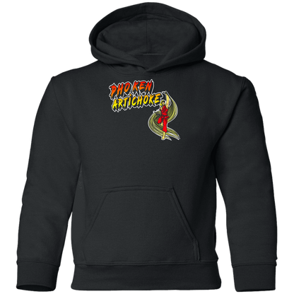 ArtichokeUSA Custom Design. Pho Ken Artichoke. Street Fighter Parody. Gaming. Youth Pullover Hoodie