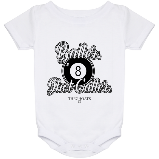 The GHOATS Custom Design #2. Baller. Shot Caller. Baby Onesie 24 Month