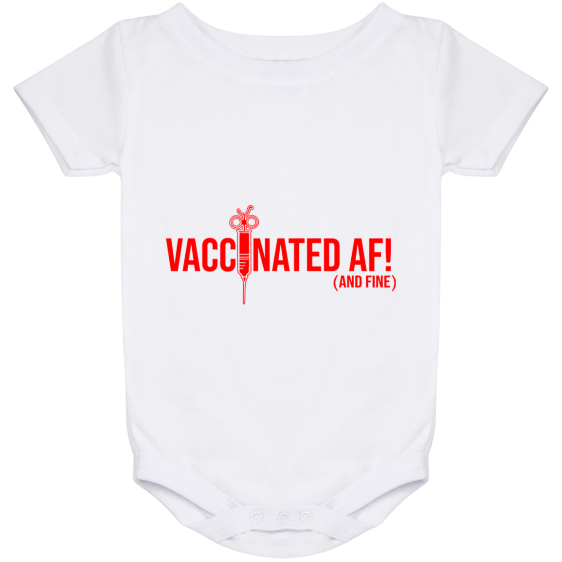 ArtichokeUSA Custom Design. Vaccinated AF (and fine). Baby Onesie 24 Month