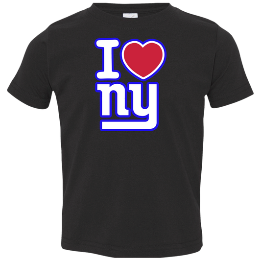 ArtichokeUSA Custom Design. I heart New York Giants. NY Giants Football Fan Art. Toddler Jersey T-Shirt
