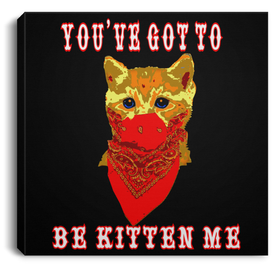 ArtichokeUSA Custom Design #29.  You've Got To Be Kitten Me. Humor. Cats. Kittens. Square Canvas .75in Frame