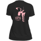 OPG Custom Design #10. Lady on Front / Flag Pole Dancer On Back. Ladies’ 100% polyester V-Neck Tee